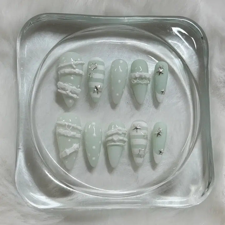 [BUNJANG] Mintcore Handmade Nail Tips / 민트코어 수제네일팁
