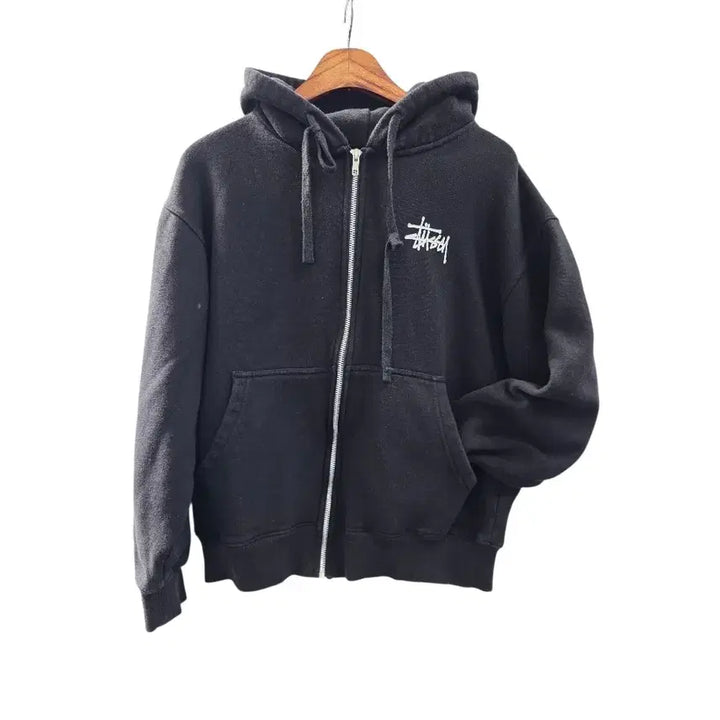 [BUNJANG] Stussy Basic Zip-Up Hoodie Black (Size S) / [프립]S/스투시 후드 집업 블랙
