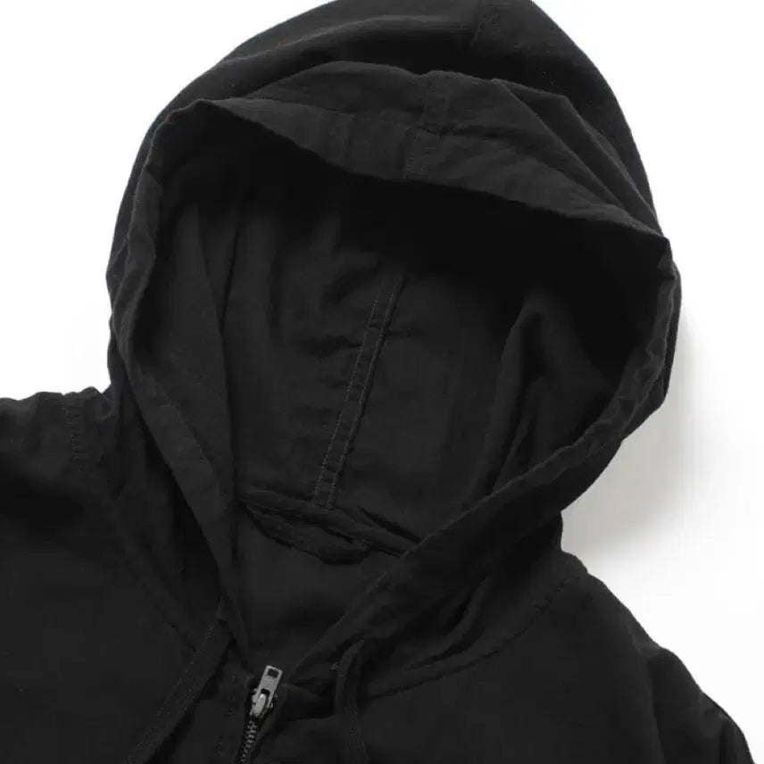 [BUNJANG] Comoli Oxford Zip Parka Black / 코모리 코튼 옥스 집 파카 블랙