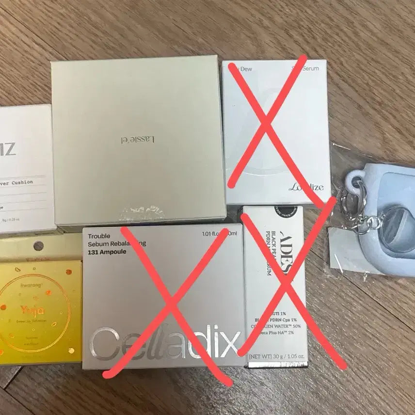 [BUNJANG] Celadix Cosmetics Bundle Set: Ampoule, Sun Serum, Cushion, Lip Volumizer / (일괄) 화장품 셀라딕스 앰플, 로우라이즈 선 세럼, 쿠션, 세럼 립 등