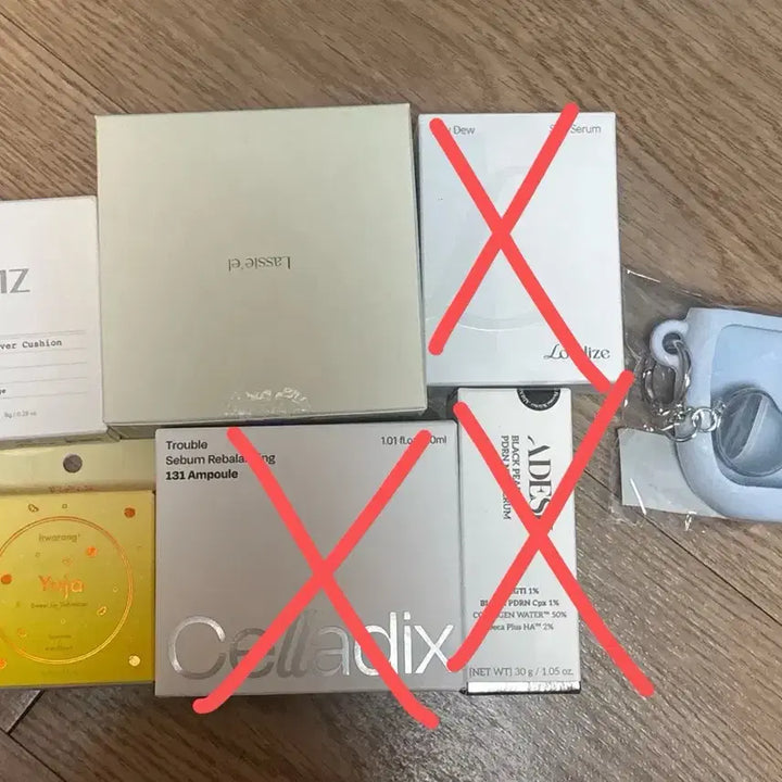 [BUNJANG] Celadix Cosmetics Bundle Set: Ampoule, Sun Serum, Cushion, Lip Volumizer / (일괄) 화장품 셀라딕스 앰플, 로우라이즈 선 세럼, 쿠션, 세럼 립 등