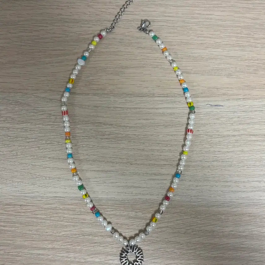 [BUNJANG] 999 Rainbow Stone Symbol Necklace / 999 휴머니티 목걸이