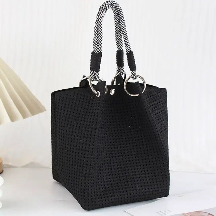 [BUNJANG] PARIS MILANO Lettering Tote Bag / 여성토트백(검정)