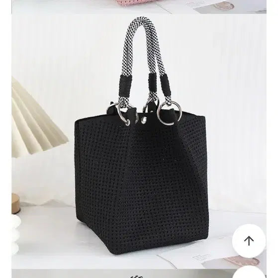 [BUNJANG] PARIS MILANO Lettering Tote Bag / 여성토트백(검정)
