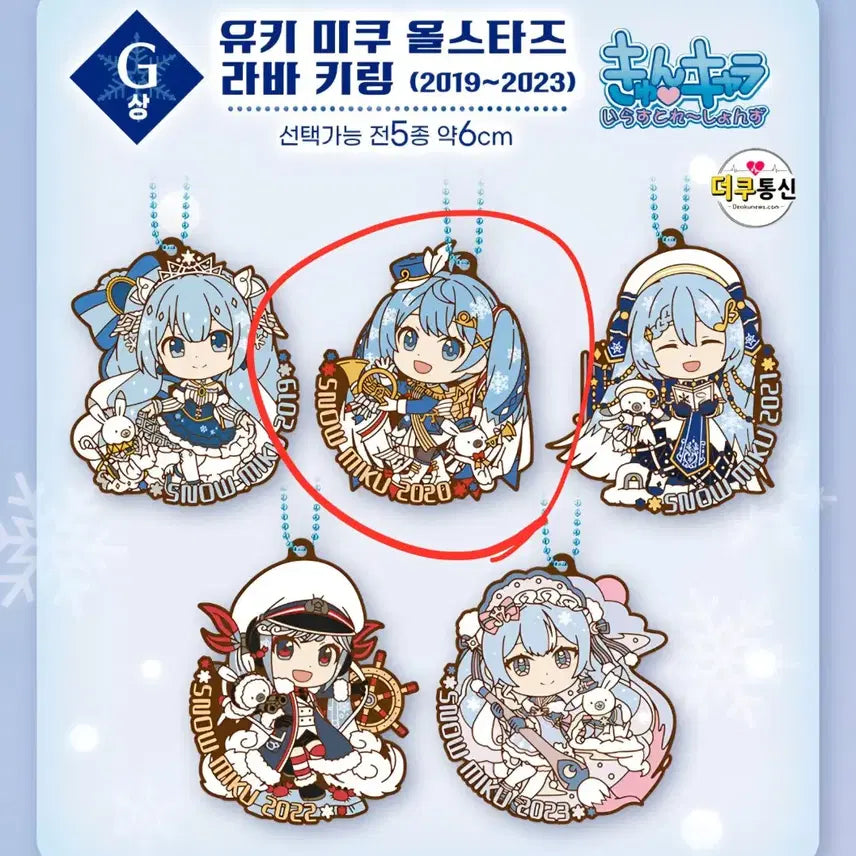 [BUNJANG] Yuki Miku All Stars Lottery Rubber Keychain / 유키미쿠 올스타즈 쿠즈 러버 키링 판매합니다