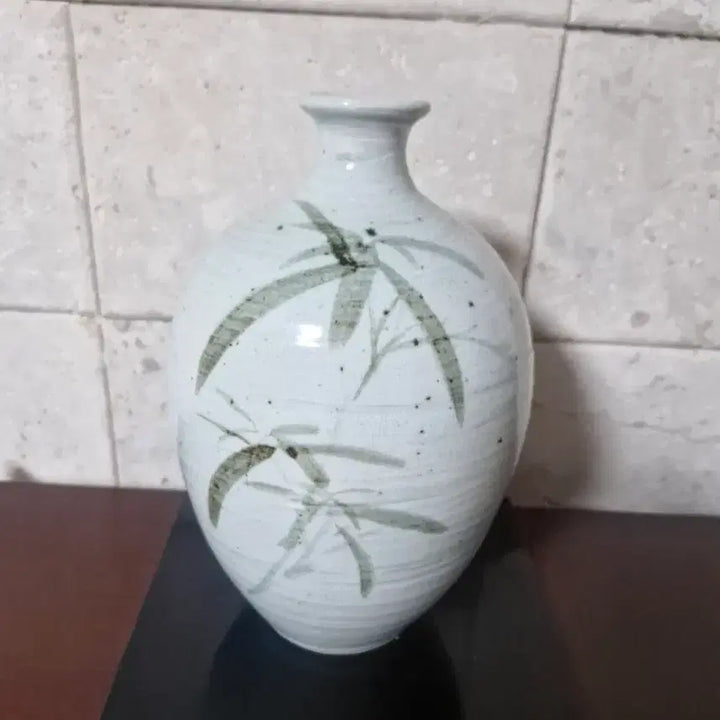 [BUNJANG] Vintage Bamboo Pattern Ceramic Vase / 대나무 무늬 빈티지 도자기