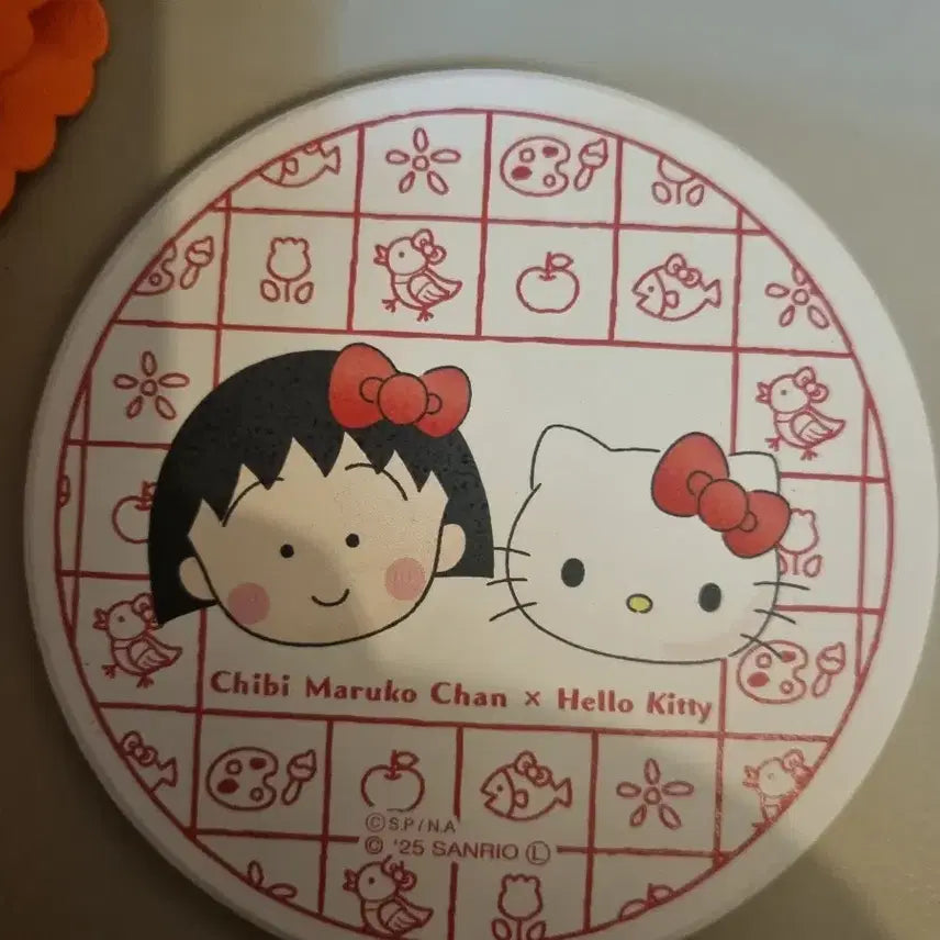 [BUNJANG] Maruko x Kitty Sanrio Ceramic Coaster / 마루코 x 키티 산리오 도자기 코스터