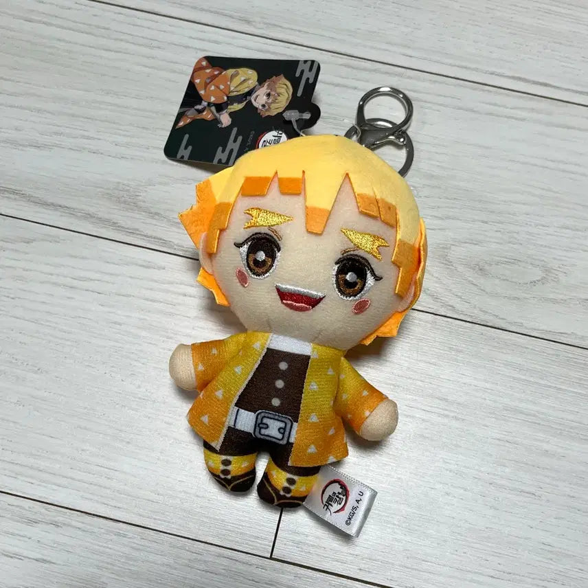 [BUNJANG] Demon Slayer Zenitsu Official Plush Keychain / 귀멸의 칼날 젠이츠 정품 누이 인형 키링