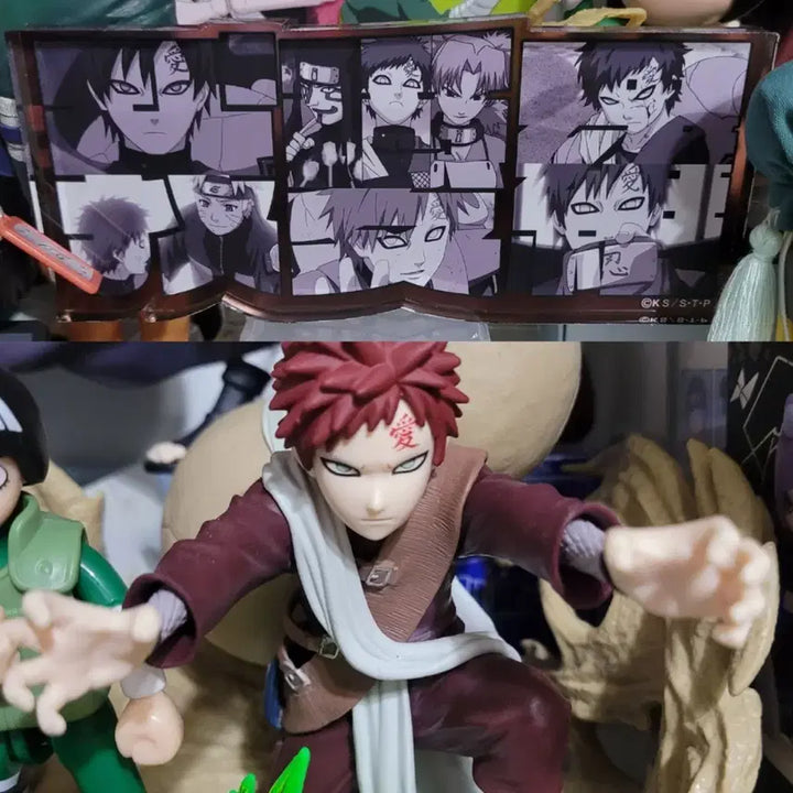 [BUNJANG] Naruto Gaara Figure &amp; Acrylic Block Bundle Set / 급전택포))나루토 가아라 피규어 아크릴블록 일괄 양도