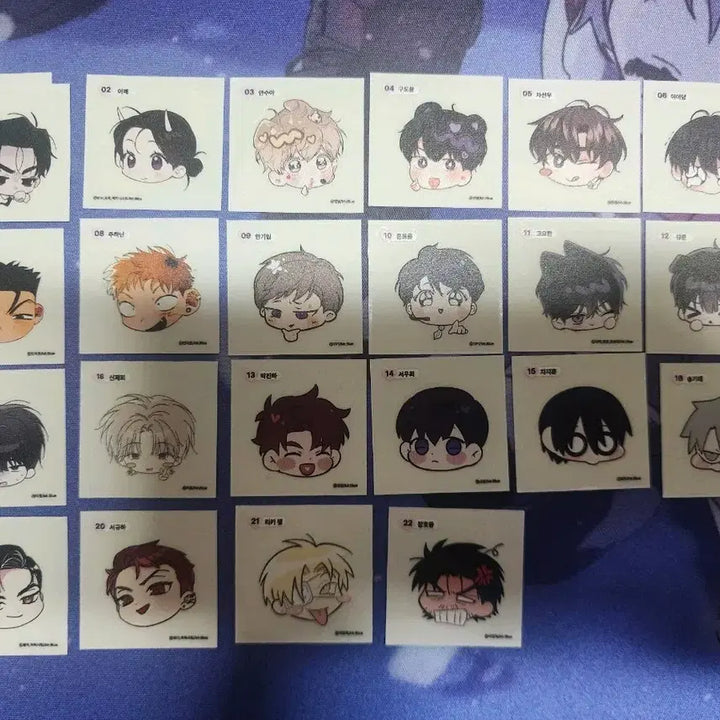 [BUNJANG] Mr. Blue Pop-up Sticker 22-Piece Set / 미블 팝업 띠부씰 드볼 22종 세트 미스터블루