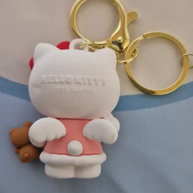[BUNJANG] Hello Kitty &amp; Bear Angel Keyring Beads New / 곰돌이랑 헬로키티 천사키링비즈  새상품