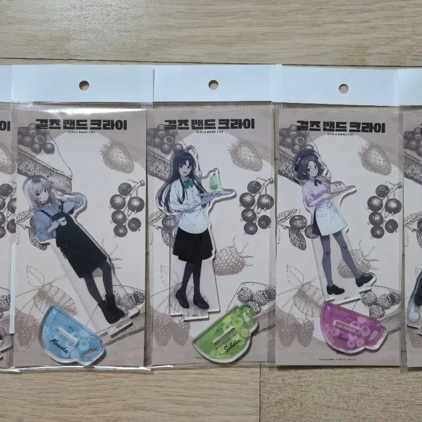 [BUNJANG] Bandori! Girls Band Cry Aniplex Collaboration Cafe Acrylic Stand Set / 걸즈밴드크라이 애니플러스 콜라보카페 아크릴스탠드 5종 일괄