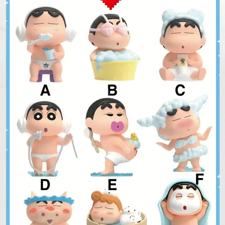 [BUNJANG] Jandoon Crayon Shin-chan Bath Series Figure / Jandoon 짱구 목욕 시리즈 피규어