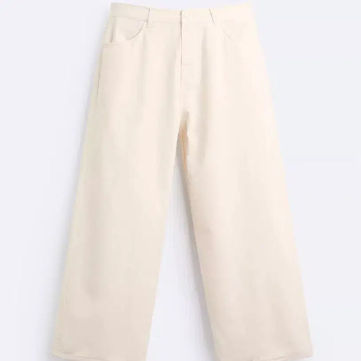 [BUNJANG] ZARA Linen Cotton Pants White / [31] ZARA 자라 리넨 코튼 팬츠 스크래치 화이트