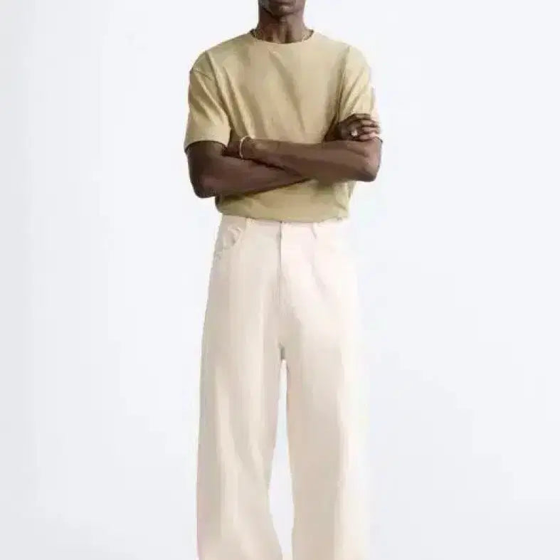 [BUNJANG] ZARA Linen Cotton Pants White / [31] ZARA 자라 리넨 코튼 팬츠 스크래치 화이트