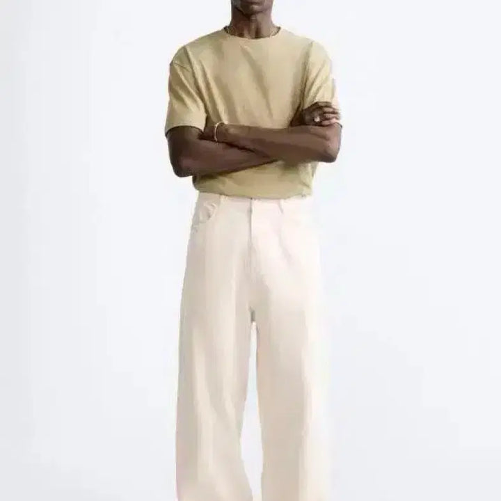 [BUNJANG] ZARA Linen Cotton Pants White / [31] ZARA 자라 리넨 코튼 팬츠 스크래치 화이트