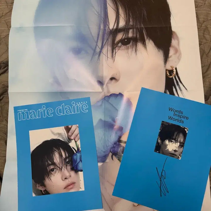 [BUNJANG] Lee Know Double-Sided Poster &amp; Signed Bookmark / 리노 양면 포스터&amp;싸인 북마크