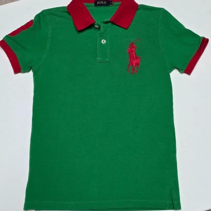 [BUNJANG] Polo Ralph Lauren Kids T-Shirt Green 8 Years / 정품 폴로 랄프로렌 키즈 카라티 8세 그린