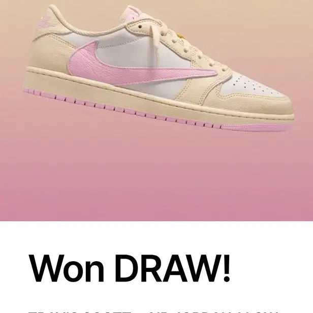 [BUNJANG] Jordan x Travis Scott Muslin "Shy Pink" Sneakers (275) / 조던 x 스캇 머슬린 샤이 핑크 275