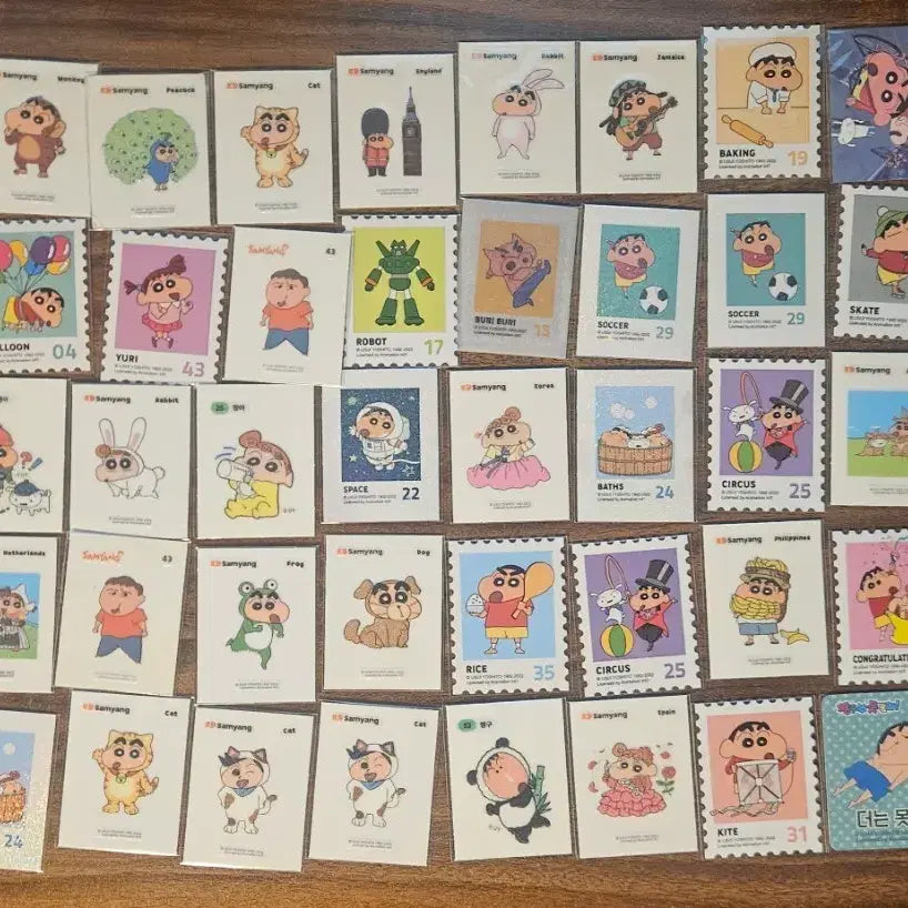 [BUNJANG] Crayon Shin-chan Stamp Ttibbo Ttibbo Seal Collection / 짱구 우표 삼양 젤리 모나카 등 띠부 띠부씰 띠부띠부씰