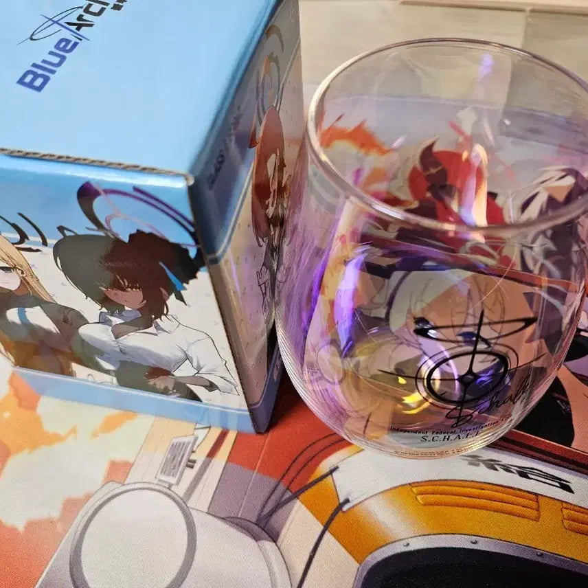 [BUNJANG] Blue Archive Animate Collaboration Chaldea Glass / 블루아카이브 애니메이트 콜라보 샬레 유리잔 팝니다