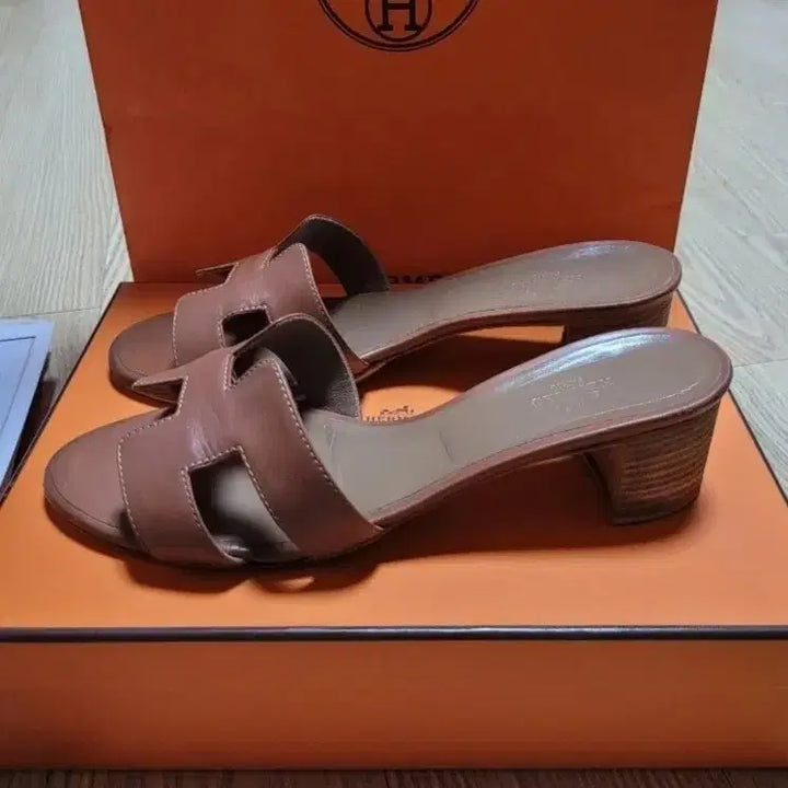 [BUNJANG] Hermès Oasis Sandals Brown Size 38 / 에르메스 오아시스 샌들 브라운 38사이즈 (정품)