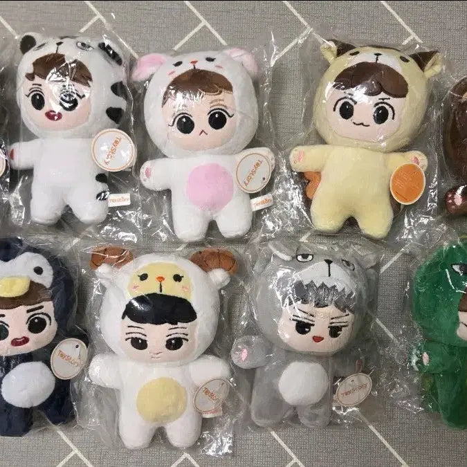 [BUNJANG] EXO 9 Member Set Animal Dolls / 엑소 인형 동물인형
