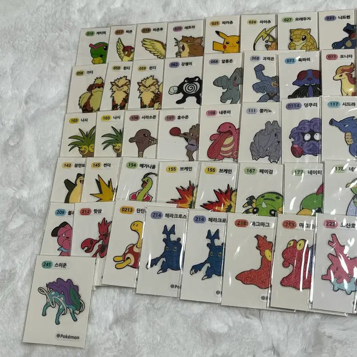 [BUNJANG] Pokemon Stickers (74 pcs) Bundle / 포켓몬 띠부씰 75장 일괄 피카츄 라이츄 30주년