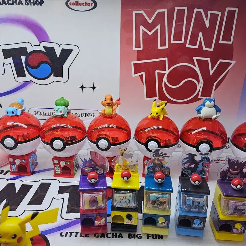 [BUNJANG] Pokemon Mini Gachapon Machine Pikachu &amp; Snorlax Bundle / 포켓몬 미니 가챠머신 피카츄 &amp; 잠만보 일괄 판매합니다
