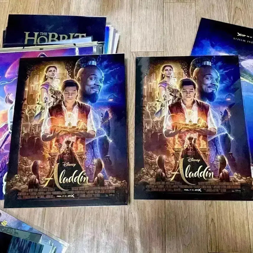 [BUNJANG] Aladdin 4DX A3 Hologram Special Poster Re-release / 알라딘 4DX A3포스터 재개봉 홀로그램 특전 씨네Q 디즈니영화
