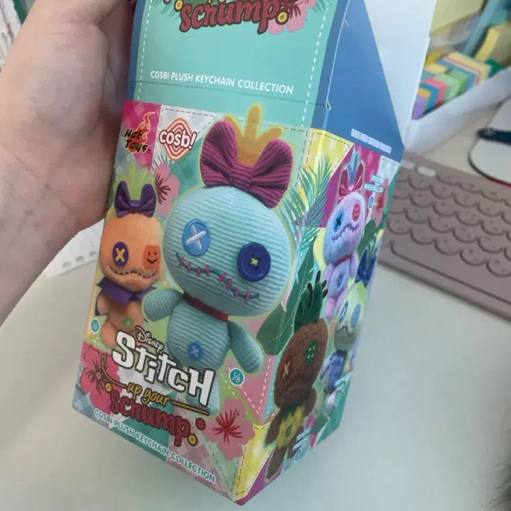 [BUNJANG] Disney Stitch Scrump Mini Plush Keychain / 스크럼프 (릴로앤 스티치 인형) 키링