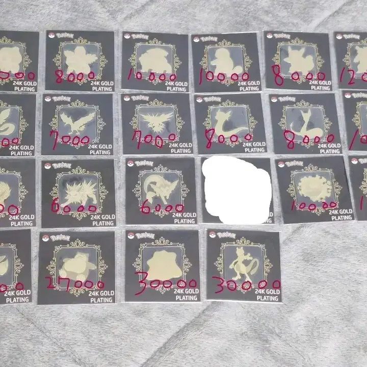 [BUNJANG] Pokemon 24K Gold Plated Sticker / 포켓몬 24k 금도금 띠부씰 판매합니다