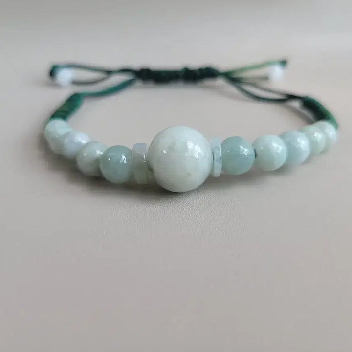 [BUNJANG] Natural Jade Knotted Bracelet / 천연 비취 매듭팔찌