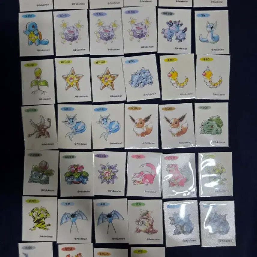 [BUNJANG] Pokemon 30th Anniversary Artwork Tteokbokki Seal Collection / 포켓몬스터 30주년 아트웍 띠부씰 모음