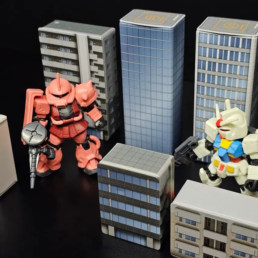 [BUNJANG] Diorama 1/300 Building Tin Case Props Bundle Set / [디오라마] 1/300 건물 틴케이스 소품 일괄 (예시 사진속 피규어 미