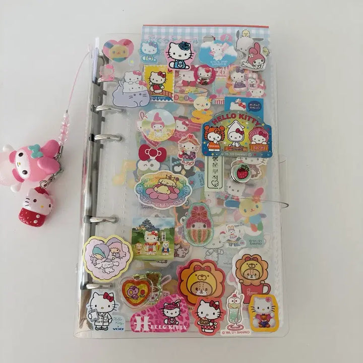 [BUNJANG] Sanrio Hello Kitty A6 Diary Sticker Book Set / 산리오 키티 a6다이어리 스티커북 셋업