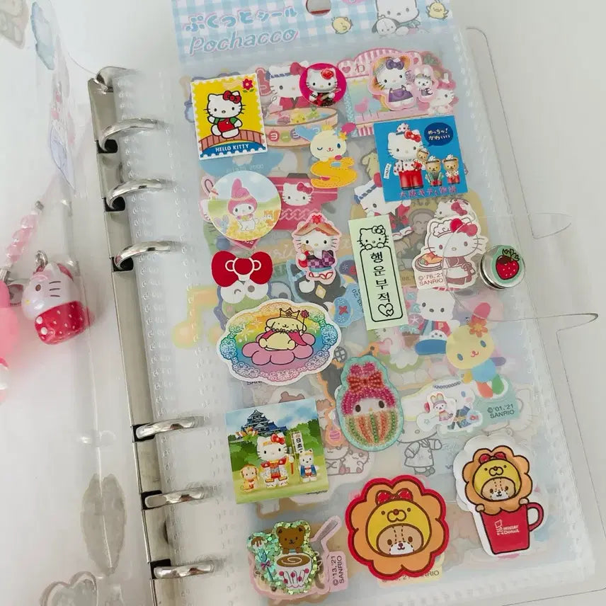 [BUNJANG] Sanrio Hello Kitty A6 Diary Sticker Book Set / 산리오 키티 a6다이어리 스티커북 셋업