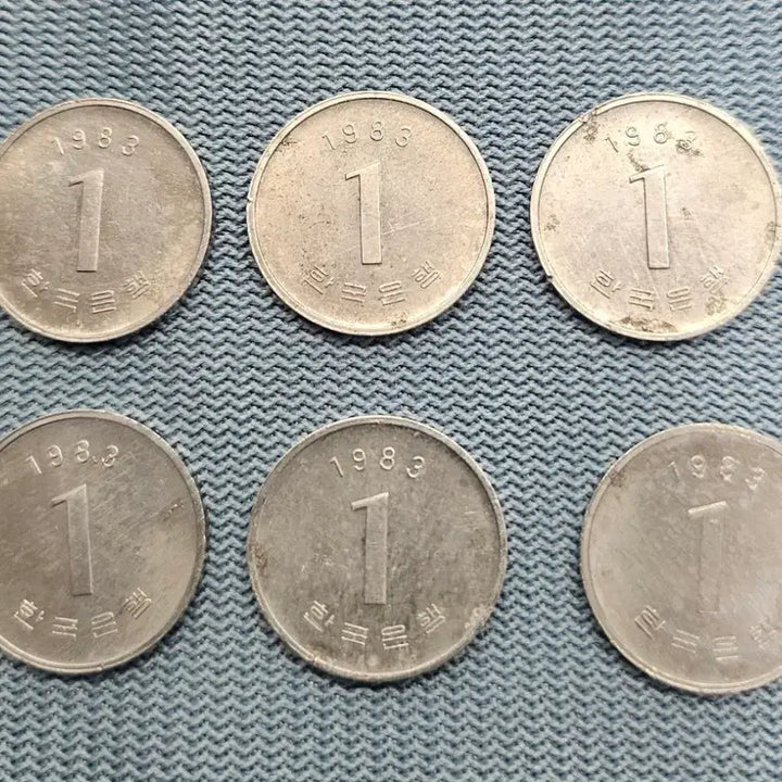 [BUNJANG] 1983 South Korean 1 Won Coins (Bundle of 6) / 1983년 1원 동전 6개 일괄