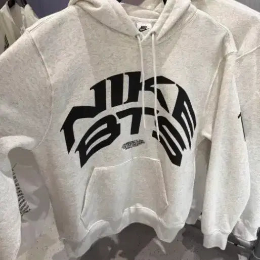 [BUNJANG] Nike x BTS Collaboration Hoodie Grey / 나이키 X BTS 콜라보 후드티 그레이