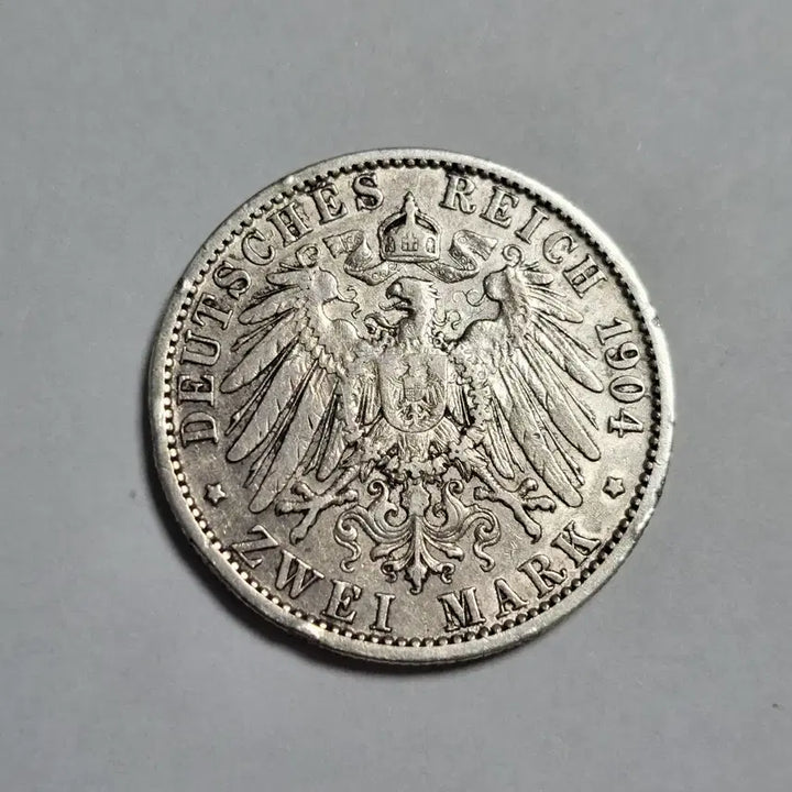 [BUNJANG] German Empire 1904 Wilhelm II 2 Mark Silver Coin / 독일 제국 1904년 빌헬름 2세 2마르크 은화 통용은화 화폐 주화 동전