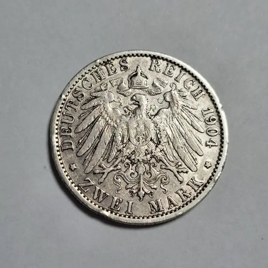 [BUNJANG] German Empire 1904 Wilhelm II 2 Mark Silver Coin / 독일 제국 1904년 빌헬름 2세 2마르크 은화 통용은화 화폐 주화 동전