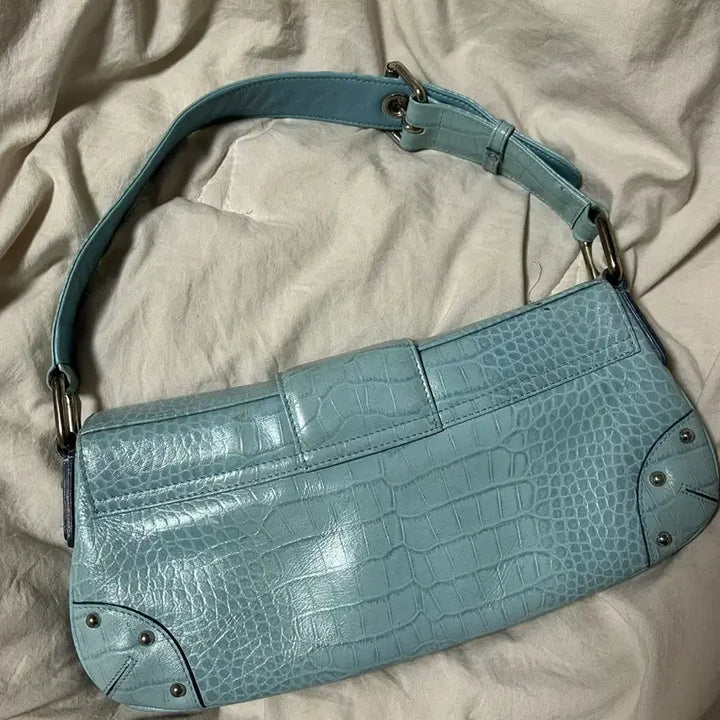 [BUNJANG] Metrociti Crocodile Shoulder Bag / 갸루 메트로시티 블루 y2k 빈티지 악어숄더백