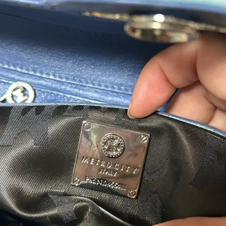 [BUNJANG] Metrociti Crocodile Shoulder Bag / 갸루 메트로시티 블루 y2k 빈티지 악어숄더백