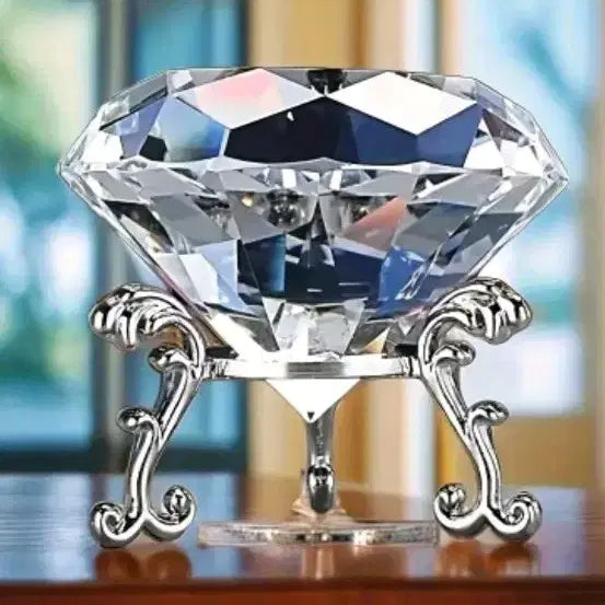 [BUNJANG] Crystal Diamond Ornament with Stand / 6cm 왕다이아몬드+받침대 포함 새상품