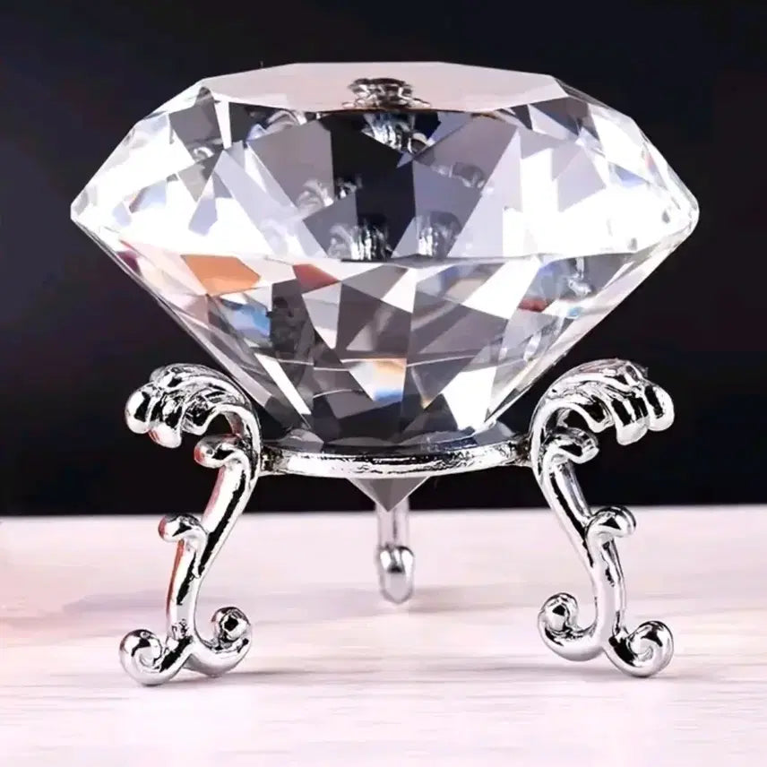 [BUNJANG] Crystal Diamond Ornament with Stand / 6cm 왕다이아몬드+받침대 포함 새상품