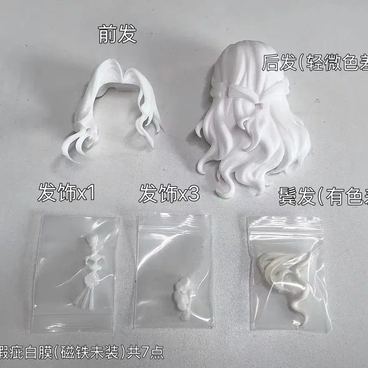 [BUNJANG] Obitsu Nendoroid Compatible Hair Parts (White) / 오비츠 넨도 넨도로이드 호환 헤어파츠