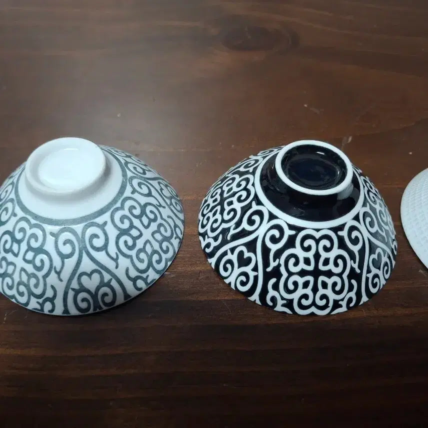 [BUNJANG] Set of 5 Silver Inlaid Teacups / 은분 찻잔