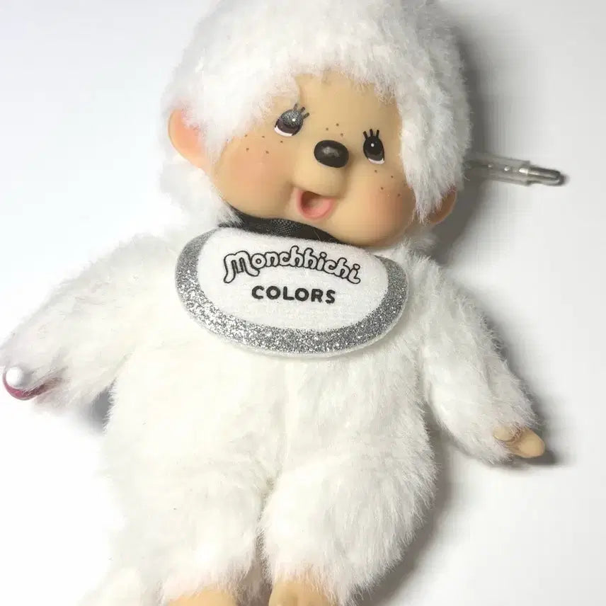[BUNJANG] Monchhichi Color Keychain White / 컬러 몬치치 키링 화이트 흰색 하양