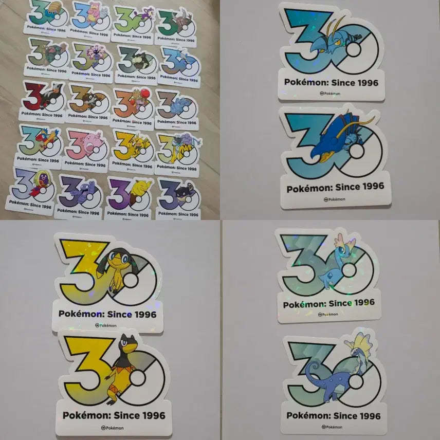 [BUNJANG] Pokemon 30th Anniversary Sticker Bundle Set (26 pcs) / 포켓몬 30주년 스티커 26개 일괄