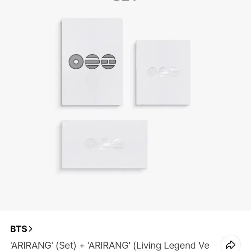 [BUNJANG] BTS Arirang Album 3-Set Sealed / 방탄소년단 BTS 아리랑 앨범 3종세트 미개봉 새상품